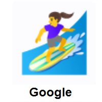 Woman Surfing on Google Android