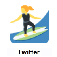 Woman Surfing on Twitter Twemoji