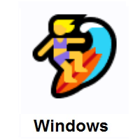 Woman Surfing on Microsoft Windows