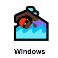 Woman Swimming: Dark Skin Tone on Microsoft Windows