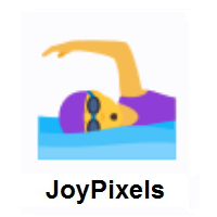 Woman Swimming on JoyPixels