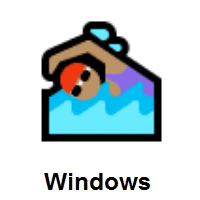 Woman Swimming: Medium Skin Tone on Microsoft Windows