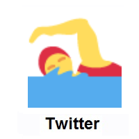 Woman Swimming on Twitter Twemoji