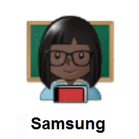 Woman Teacher: Dark Skin Tone on Samsung