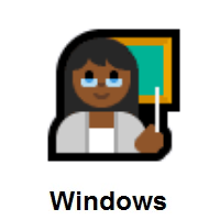 Woman Teacher: Medium-Dark Skin Tone on Microsoft Windows