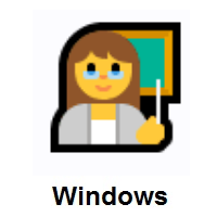 Woman Teacher on Microsoft Windows