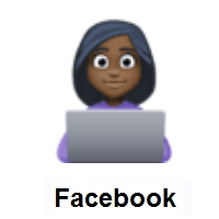 Woman Technologist: Dark Skin Tone on Facebook
