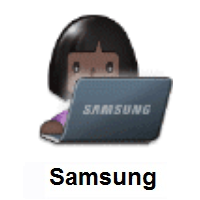 Woman Technologist: Dark Skin Tone on Samsung