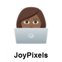 Woman Technologist: Medium-Dark Skin Tone on JoyPixels