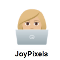 Woman Technologist: Medium-Light Skin Tone on JoyPixels