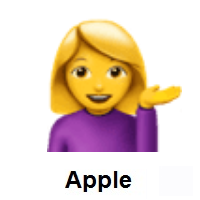 Woman Tipping Hand on Apple iOS
