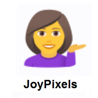 Woman Tipping Hand on JoyPixels
