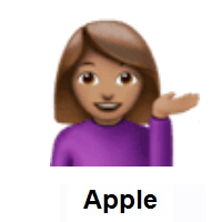 Woman Tipping Hand: Medium Skin Tone on Apple iOS