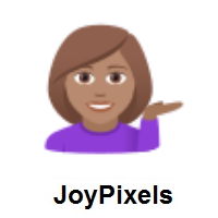 Woman Tipping Hand: Medium Skin Tone on JoyPixels