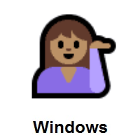 Woman Tipping Hand: Medium Skin Tone on Microsoft Windows