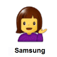 Woman Tipping Hand on Samsung