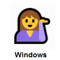 Woman Tipping Hand on Microsoft Windows