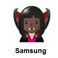 Woman Vampire: Dark Skin Tone on Samsung