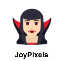 Woman Vampire: Light Skin Tone on JoyPixels