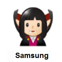 Woman Vampire: Light Skin Tone on Samsung