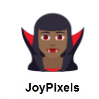 Woman Vampire: Medium-Dark Skin Tone on JoyPixels