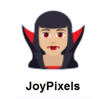 Woman Vampire: Medium-Light Skin Tone on JoyPixels