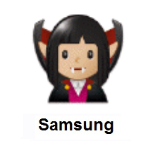 Woman Vampire: Medium-Light Skin Tone on Samsung