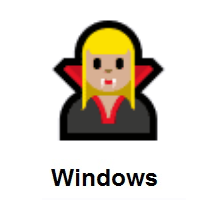 Woman Vampire: Medium-Light Skin Tone on Microsoft Windows