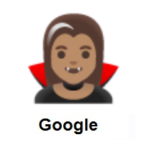 Woman Vampire: Medium Skin Tone on Google Android