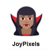 Woman Vampire: Medium Skin Tone on JoyPixels