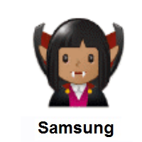 Woman Vampire: Medium Skin Tone on Samsung