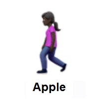 Woman Walking: Dark Skin Tone on Apple iOS
