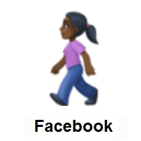 Woman Walking: Dark Skin Tone on Facebook