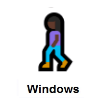 Woman Walking: Dark Skin Tone on Microsoft Windows