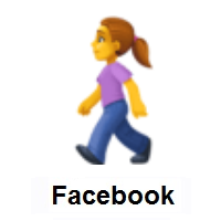 Woman Walking on Facebook