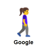 Woman Walking Facing Right on Google Android