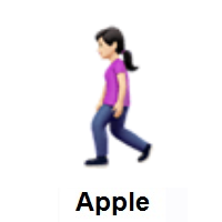 Woman Walking: Light Skin Tone on Apple iOS