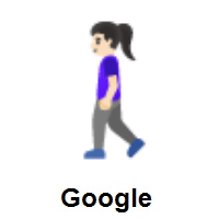 Woman Walking: Light Skin Tone on Google Android