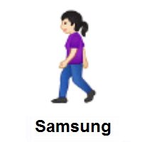 Woman Walking: Light Skin Tone on Samsung