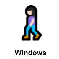 Woman Walking: Light Skin Tone on Microsoft Windows