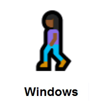 Woman Walking: Medium-Dark Skin Tone on Microsoft Windows