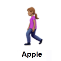 Woman Walking: Medium Skin Tone on Apple iOS