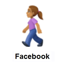 Woman Walking: Medium Skin Tone on Facebook