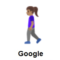 Woman Walking: Medium Skin Tone on Google Android