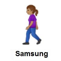 Woman Walking: Medium Skin Tone on Samsung