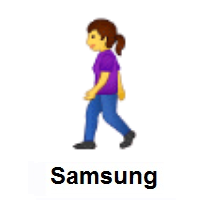 Woman Walking on Samsung