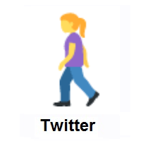 Woman Walking on Twitter Twemoji