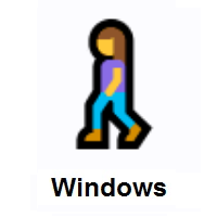 Woman Walking on Microsoft Windows