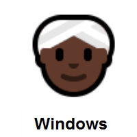 Woman Wearing Turban: Dark Skin Tone on Microsoft Windows