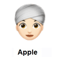 Woman Wearing Turban: Light Skin Tone on Apple iOS